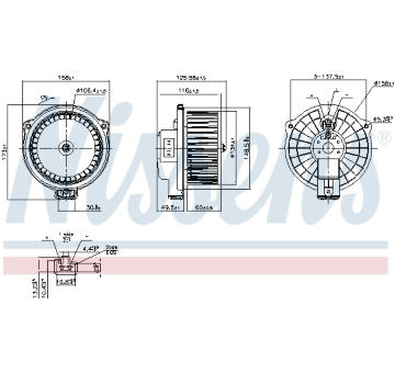 vnitřní ventilátor NISSENS 87845