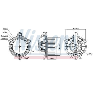 Vnútorný ventilátor NISSENS 87857
