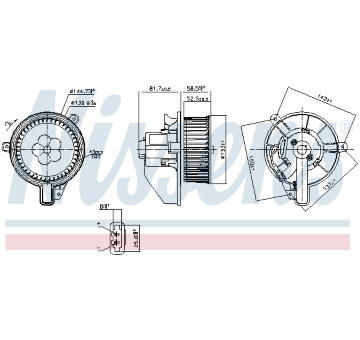 vnitřní ventilátor NISSENS 87898
