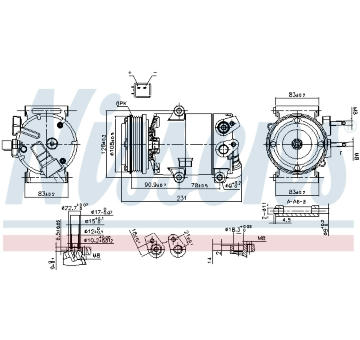 Kompresor, klimatizace NISSENS 890588