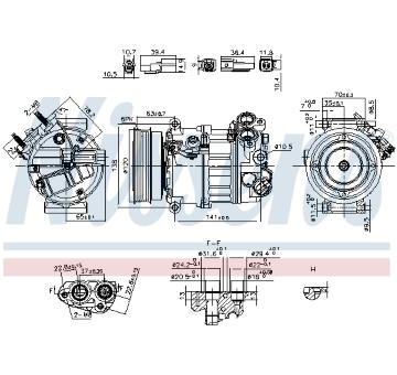 Kompresor, klimatizace NISSENS 890593