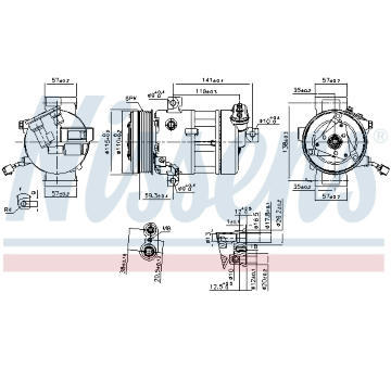 Kompresor, klimatizace NISSENS 890667