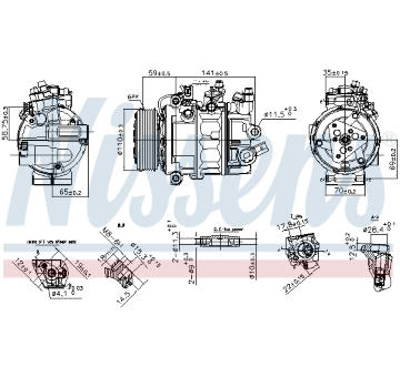 Kompresor, klimatizace NISSENS 890755