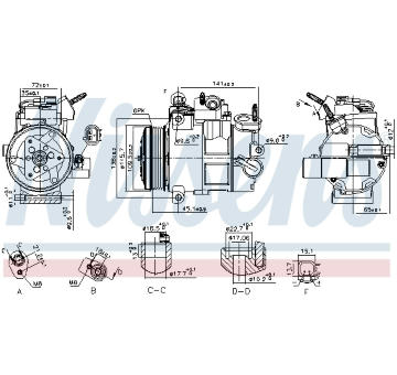 Kompresor, klimatizace NISSENS 890800