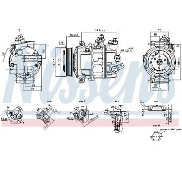 Kompresor, klimatizace NISSENS 890893