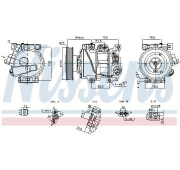 Kompresor, klimatizace NISSENS 890896