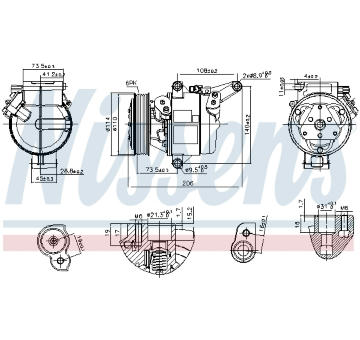 Kompresor, klimatizace NISSENS 890948