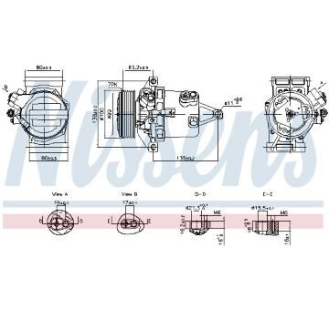 Kompresor klimatizácie NISSENS 890980