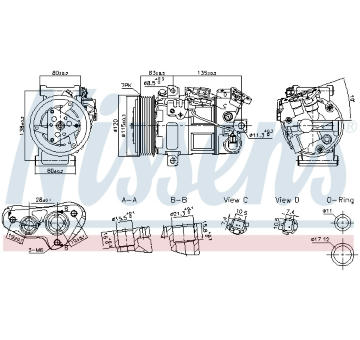 Kompresor, klimatizace NISSENS 891017