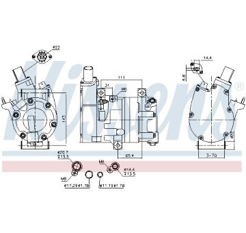 Kompresor, klimatizace NISSENS 891066