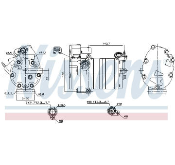 Kompresor, klimatizace NISSENS 891070