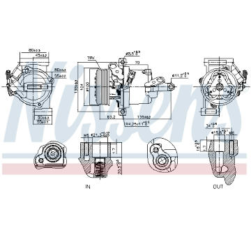Kompresor, klimatizace NISSENS 891074