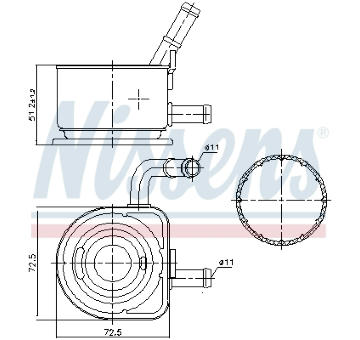 Olejový chladič, motorový olej NISSENS 91230
