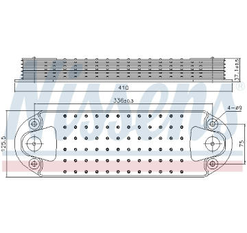 Olejový chladič, motorový olej NISSENS 91308