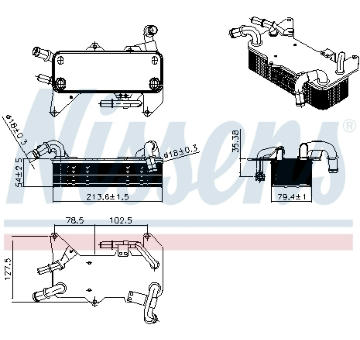 Chladič oleje, automatická převodovka NISSENS 91579