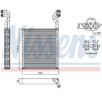 Výparník, klimatizace NISSENS 92413
