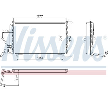Kondenzátor, klimatizace NISSENS 94007