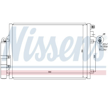 Kondenzátor, klimatizace NISSENS 940074