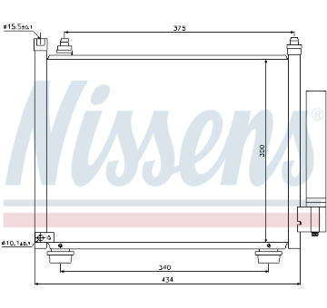 Kondenzátor, klimatizace NISSENS 940092