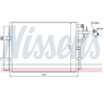Kondenzátor, klimatizace NISSENS 940219