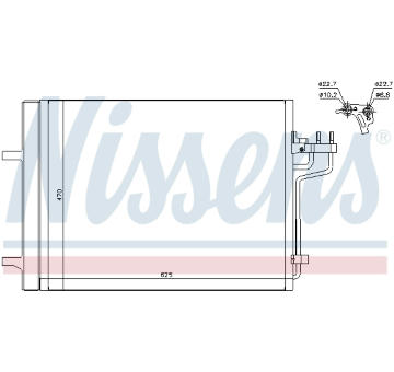 Kondenzátor, klimatizace NISSENS 940223