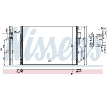 Kondenzátor, klimatizace NISSENS 940389