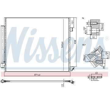 Kondenzátor klimatizácie NISSENS 940852