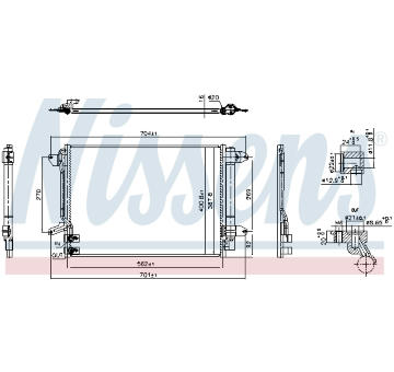 Kondenzátor, klimatizace NISSENS 940907