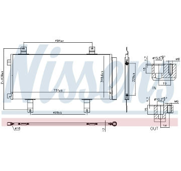 Kondenzátor, klimatizace NISSENS 940908