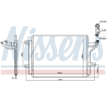 Kondenzátor, klimatizace NISSENS 940909