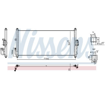 Kondenzátor, klimatizace NISSENS 940919