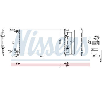 Kondenzátor, klimatizace NISSENS 940926