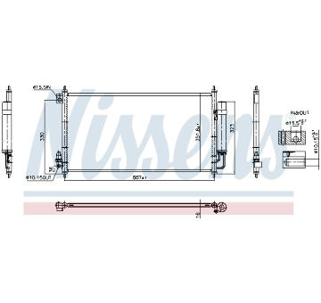 Kondenzátor, klimatizace NISSENS 940927