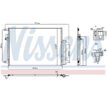 Kondenzátor, klimatizace NISSENS 940955