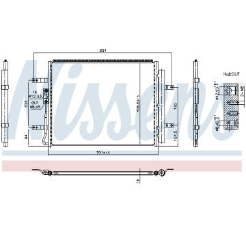 Kondenzátor, klimatizace NISSENS 940985