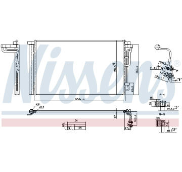 Kondenzátor, klimatizace NISSENS 941262