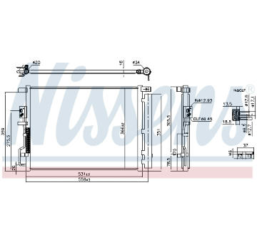 Kondenzátor, klimatizace NISSENS 941290