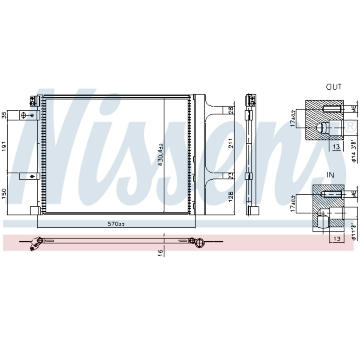 Kondenzátor, klimatizace NISSENS 941399
