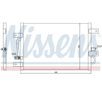 Kondenzátor, klimatizace NISSENS 94692