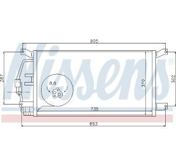 Kondenzátor, klimatizace NISSENS 94797