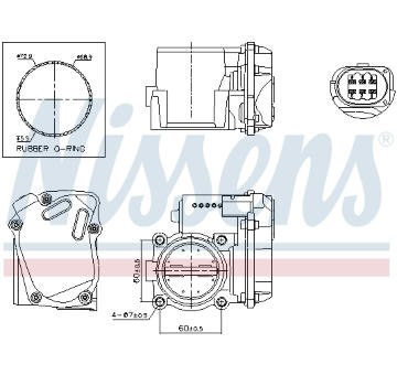 Hrdlo škrticí klapky NISSENS 955058