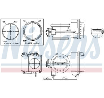 Hrdlo škrticí klapky NISSENS 955096