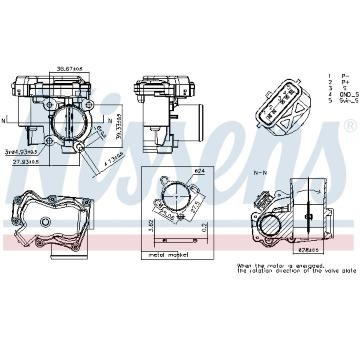 Hrdlo škrticí klapky NISSENS 955308