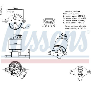 AGR-Ventil NISSENS 98360