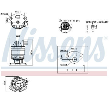 AGR - Ventil NISSENS 98523