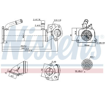 Chladič, recirkulace spalin NISSENS 989322