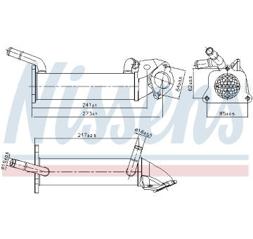 Chladič, recirkulace spalin NISSENS 989401