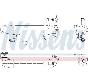Chladič, recirkulace spalin NISSENS 989406