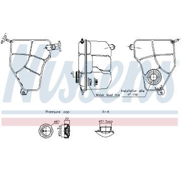Vyrovnávací nádoba, chladicí kapalina NISSENS 996217