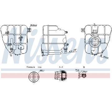 Vyrovnávací nádoba, chladicí kapalina NISSENS 996255